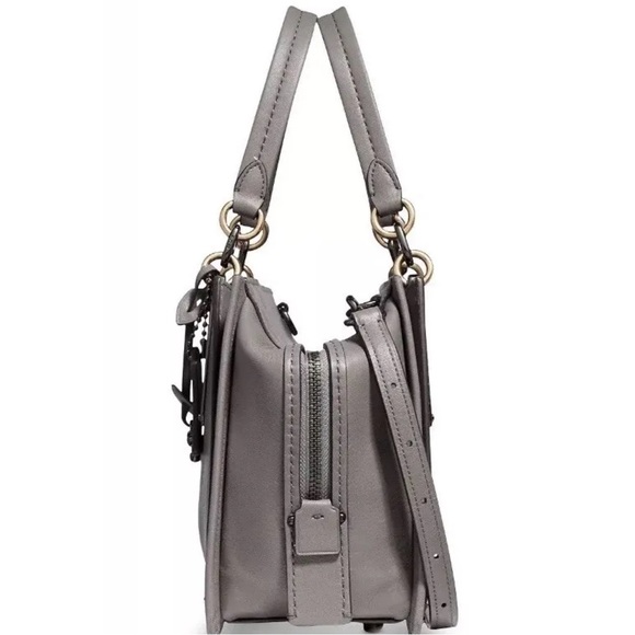 Coach Dreamer Mixed 33094 Leather Heather Grey/ Silver Bag - Picture 8 of 11